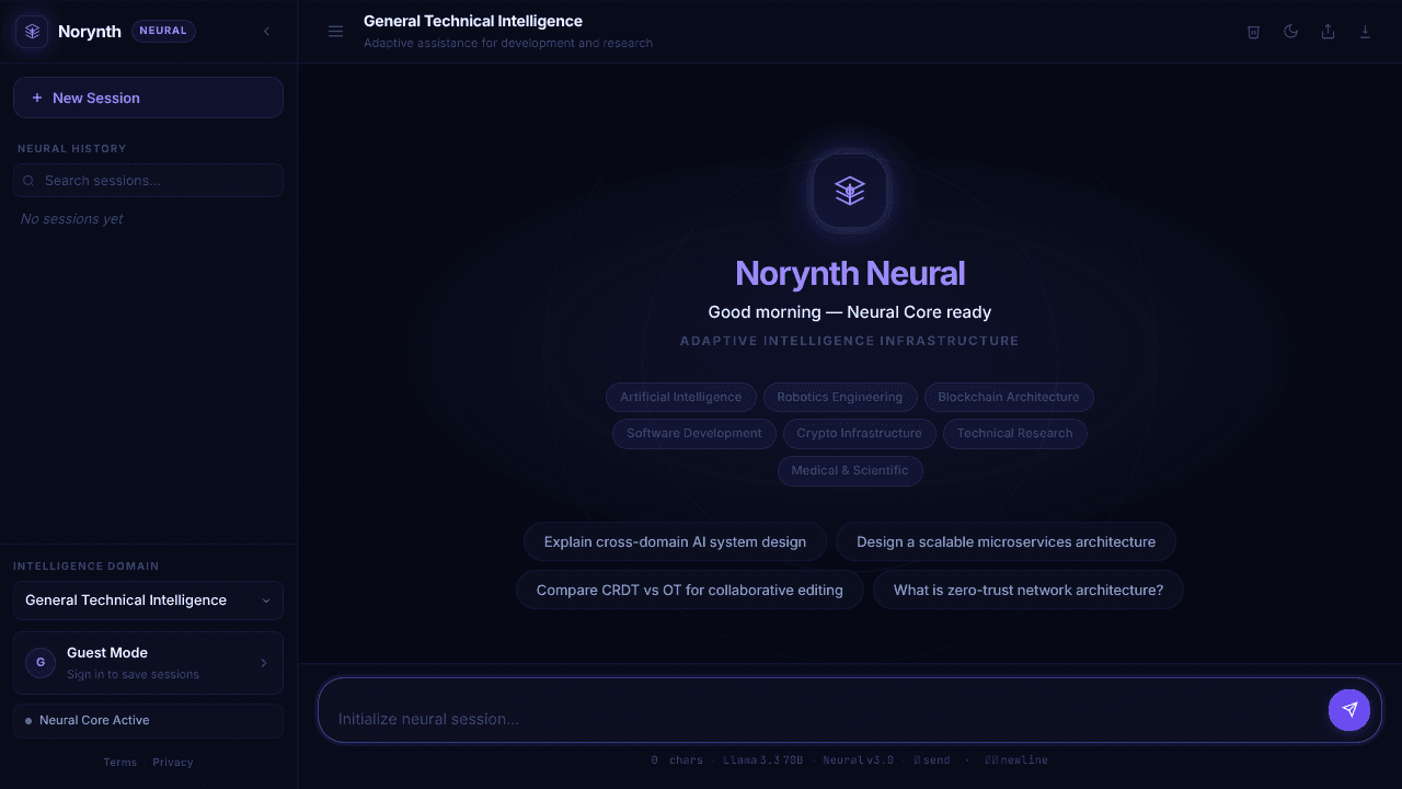 Norynth Neural website screenshot