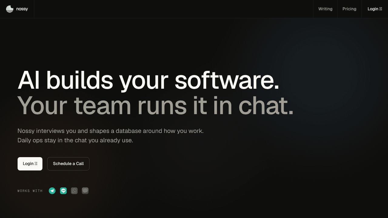 Nossy website screenshot