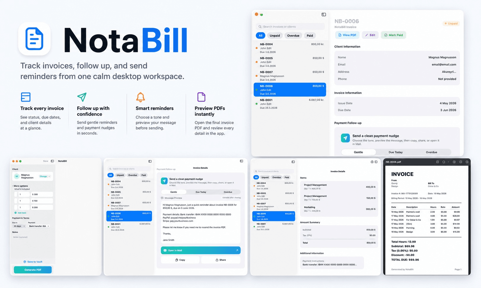 NotaBill - Invoicing without the SaaS circus