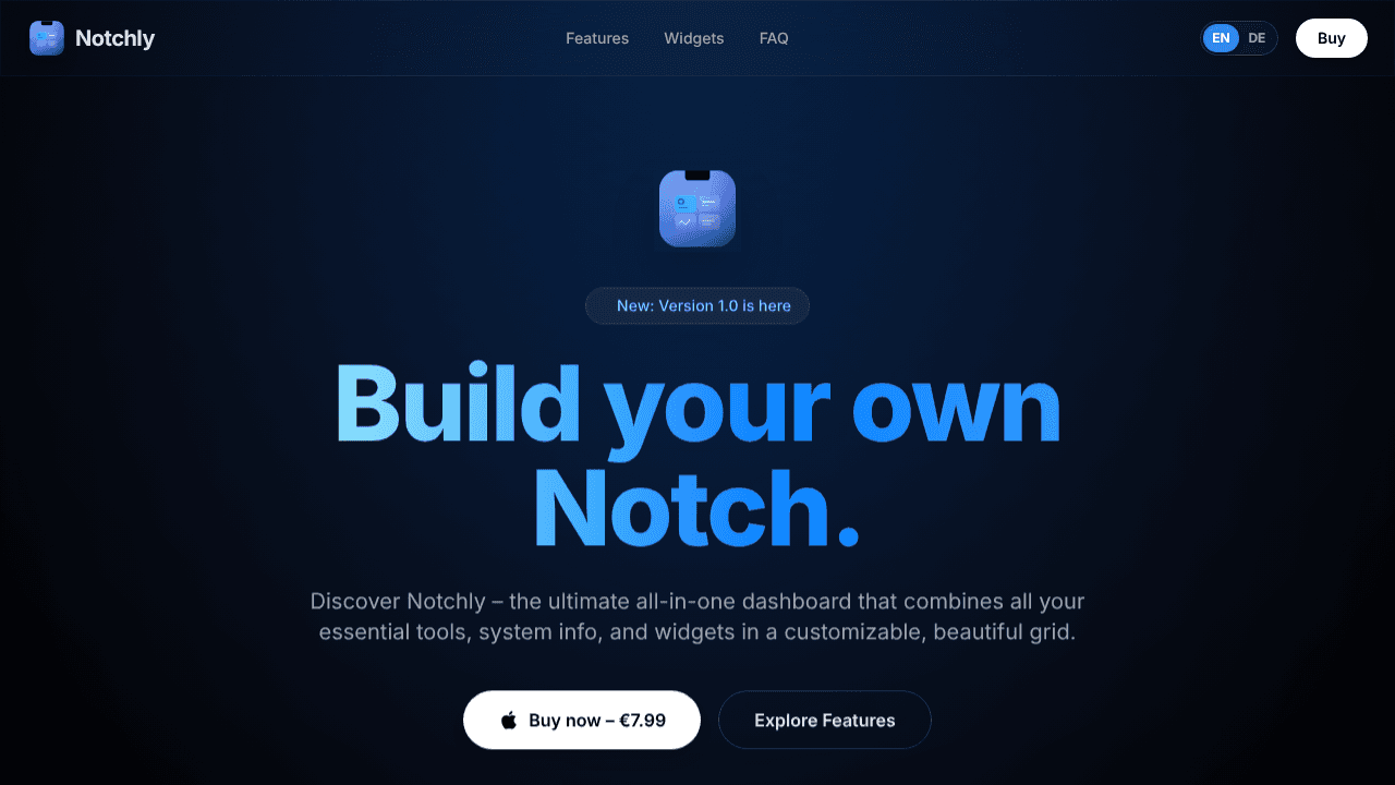 Notchly website screenshot