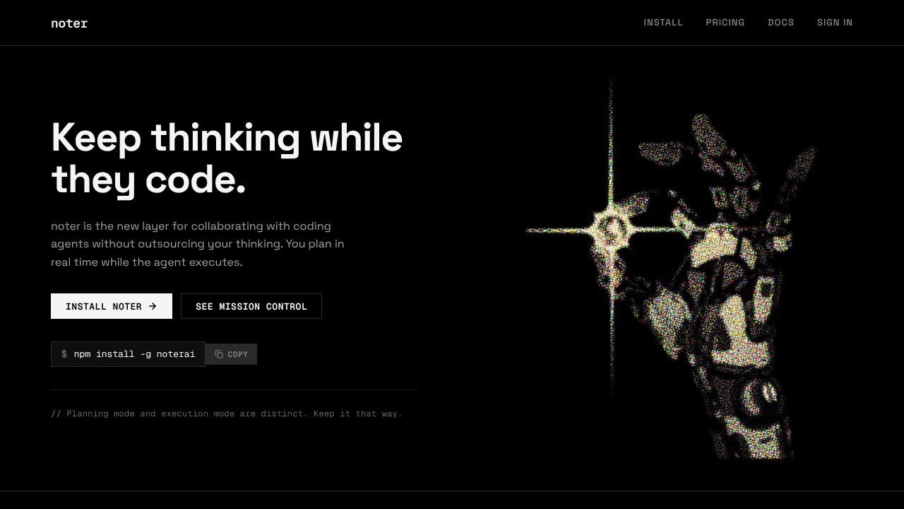 noter website screenshot