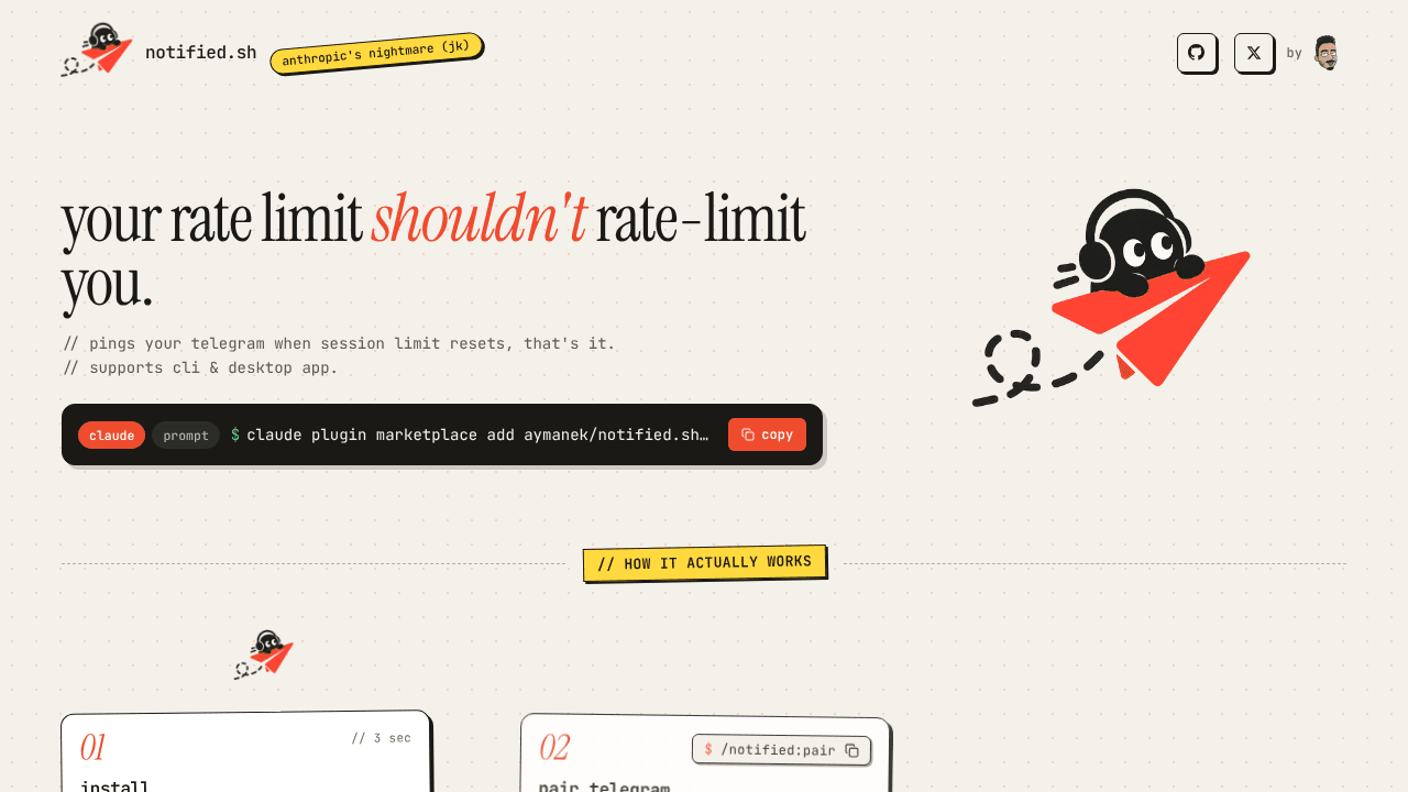 notified.sh website screenshot