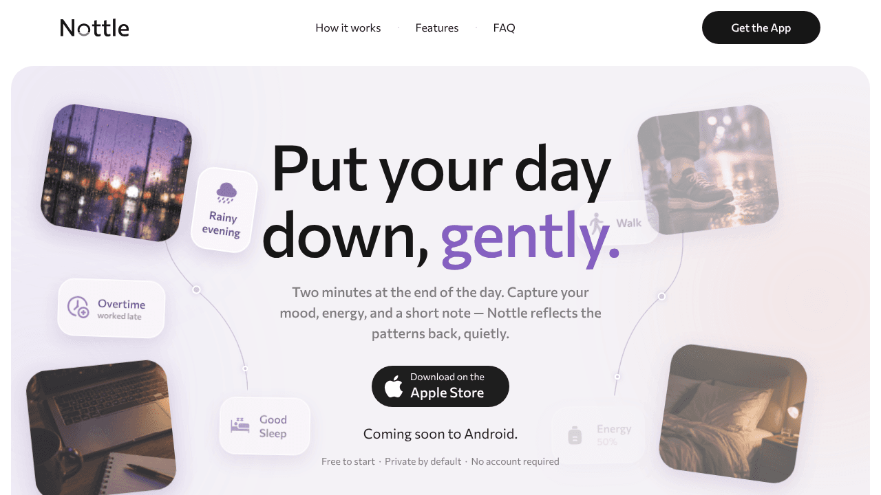 Nottle website screenshot