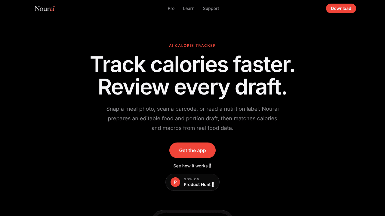 Nourai website screenshot