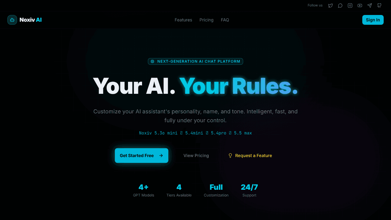 Noxiv Ai website screenshot