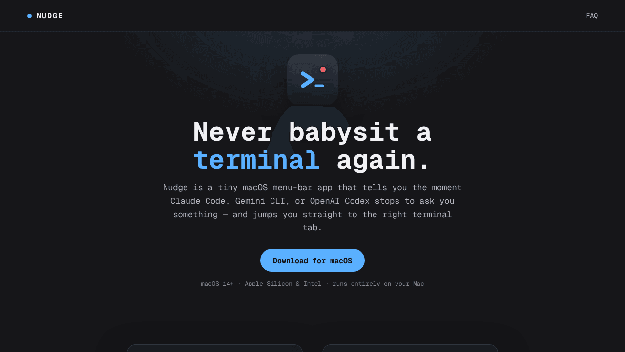Nudge website screenshot
