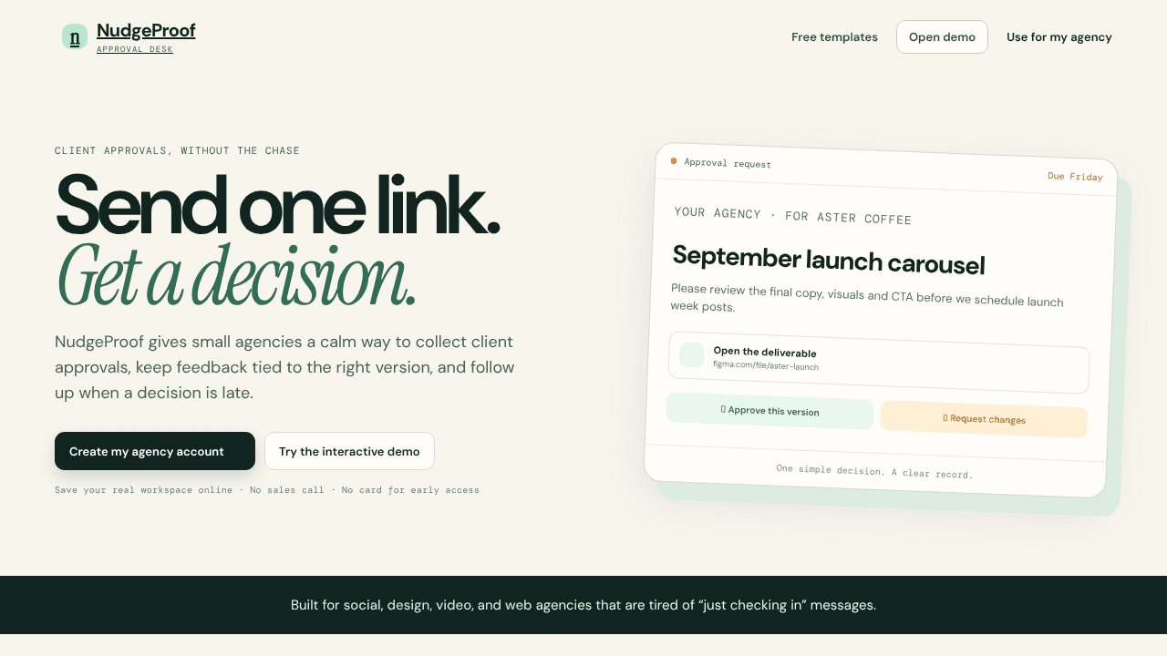 NudgeProof website screenshot