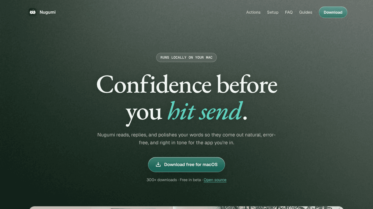 Nugumi website screenshot