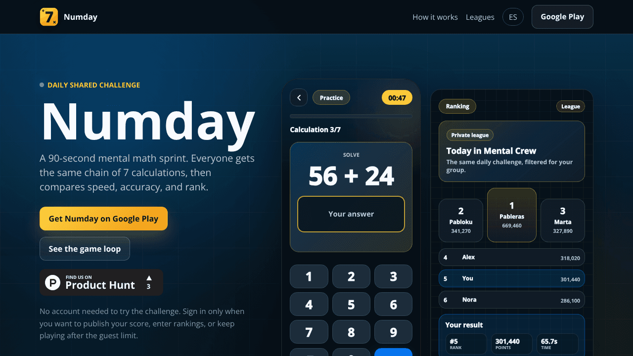 Numday website screenshot