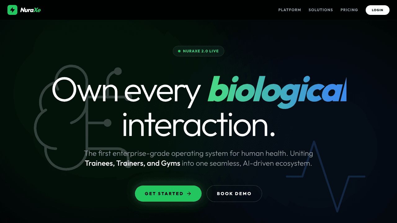 NuraXe website screenshot