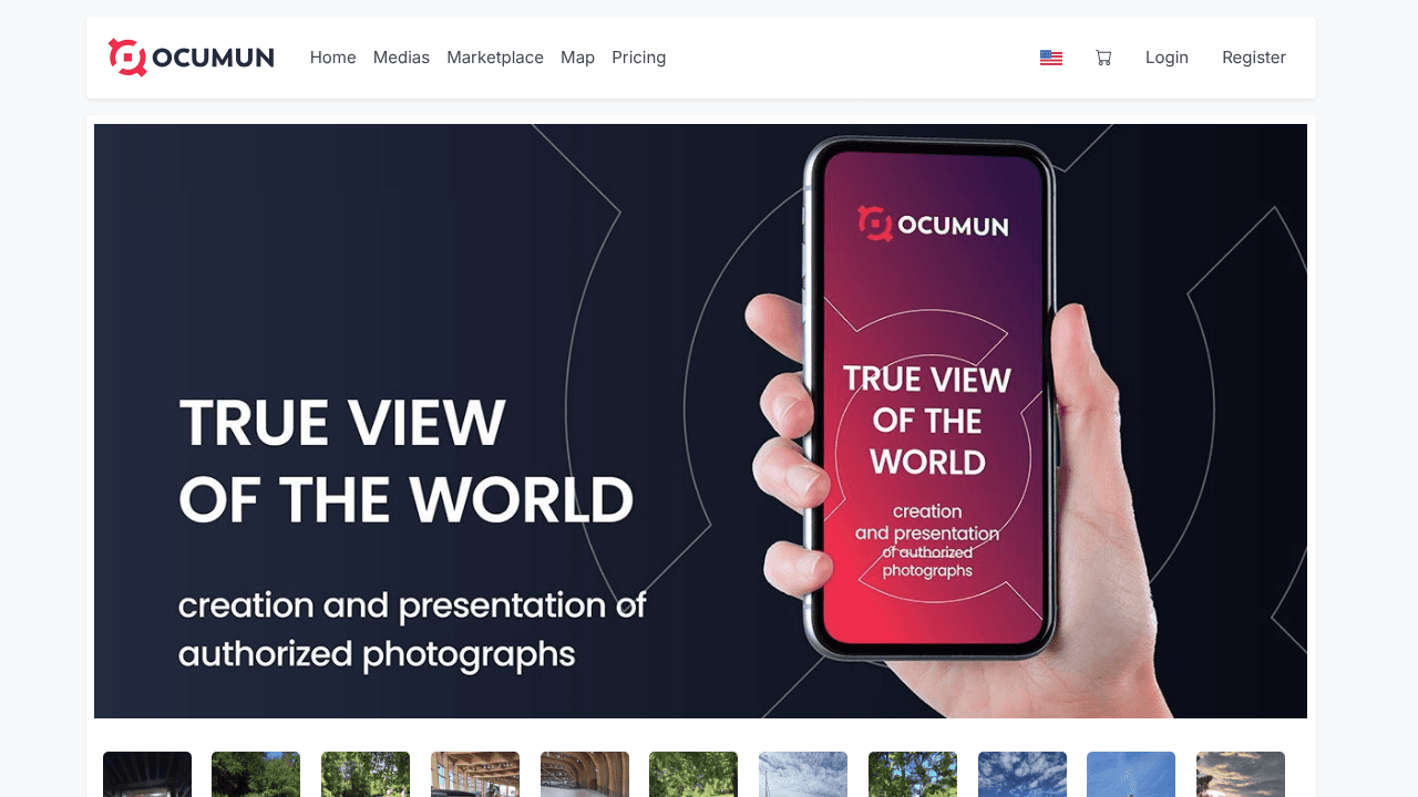 Ocumun website screenshot