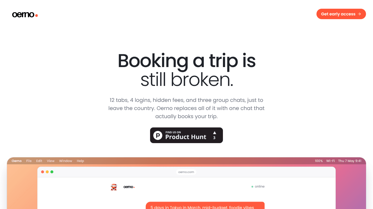 Oerno website screenshot