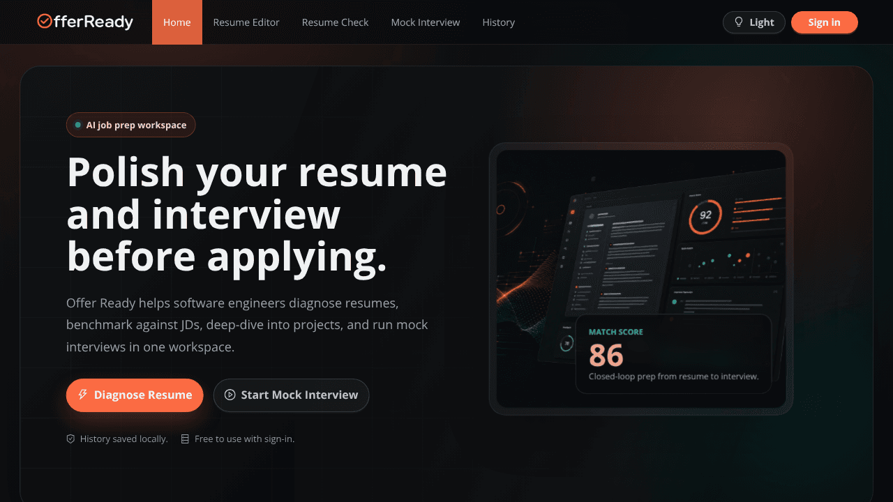 Offer Ready website screenshot
