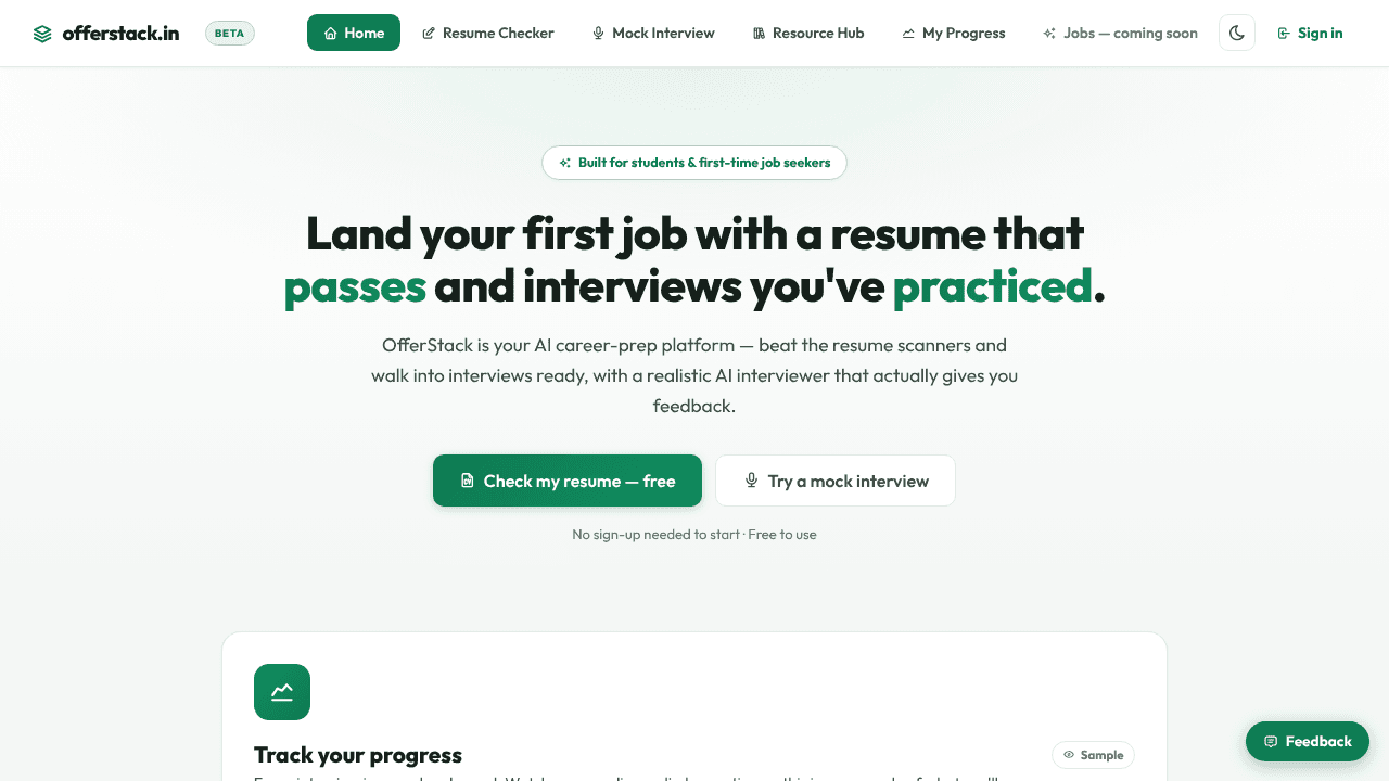 OfferStack website screenshot