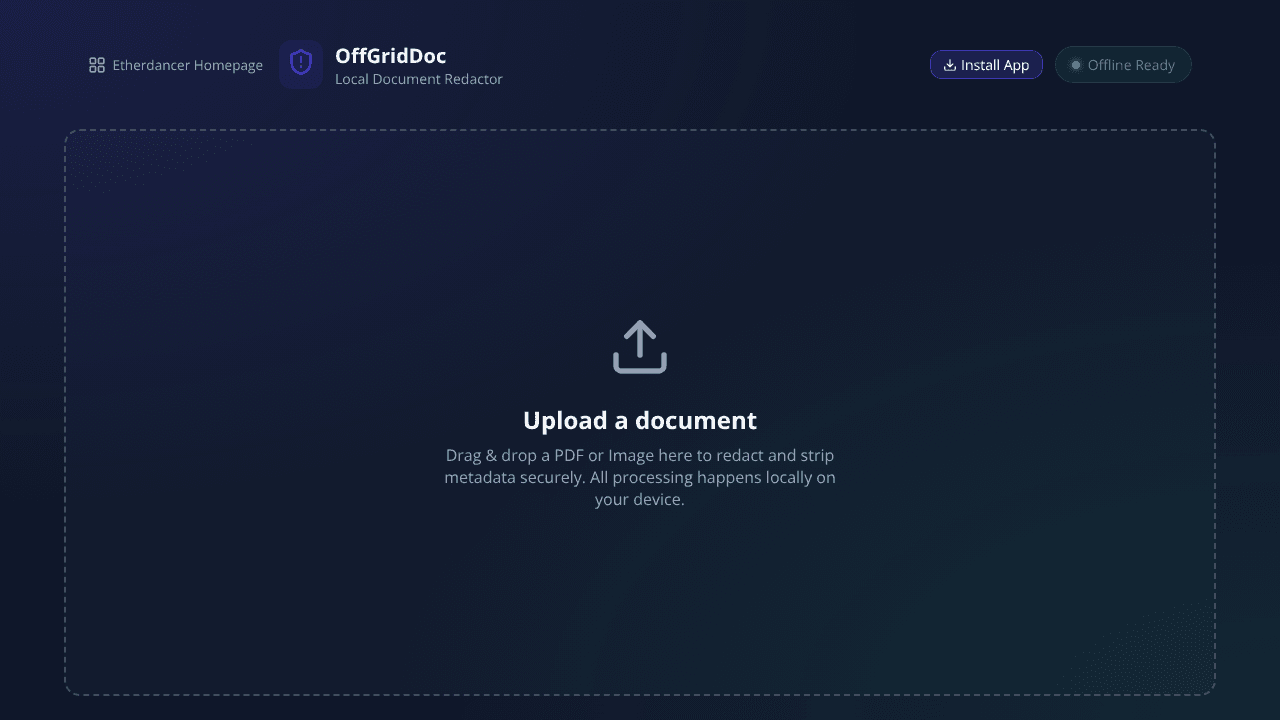 OffGridDoc website screenshot