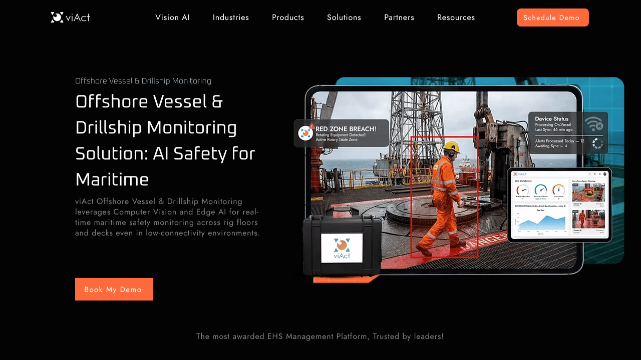 Offshore Vessel & Drillship Monitoring website screenshot