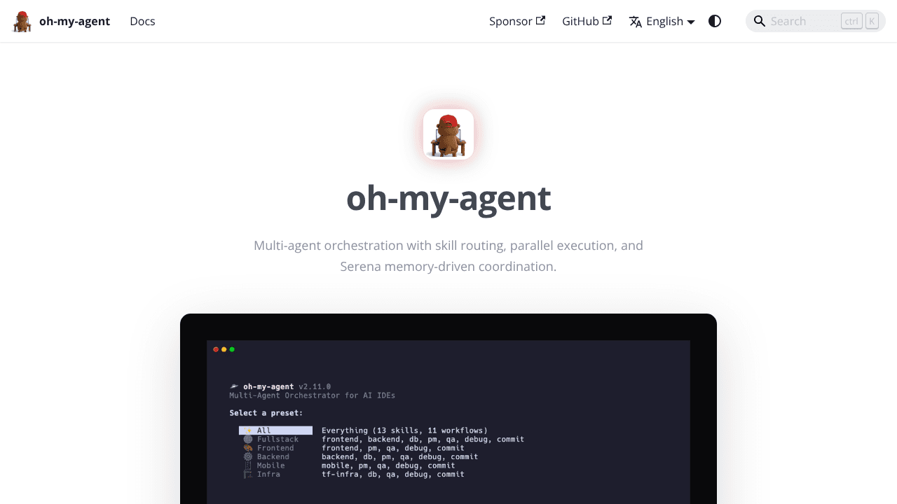 Oh My Agent website screenshot
