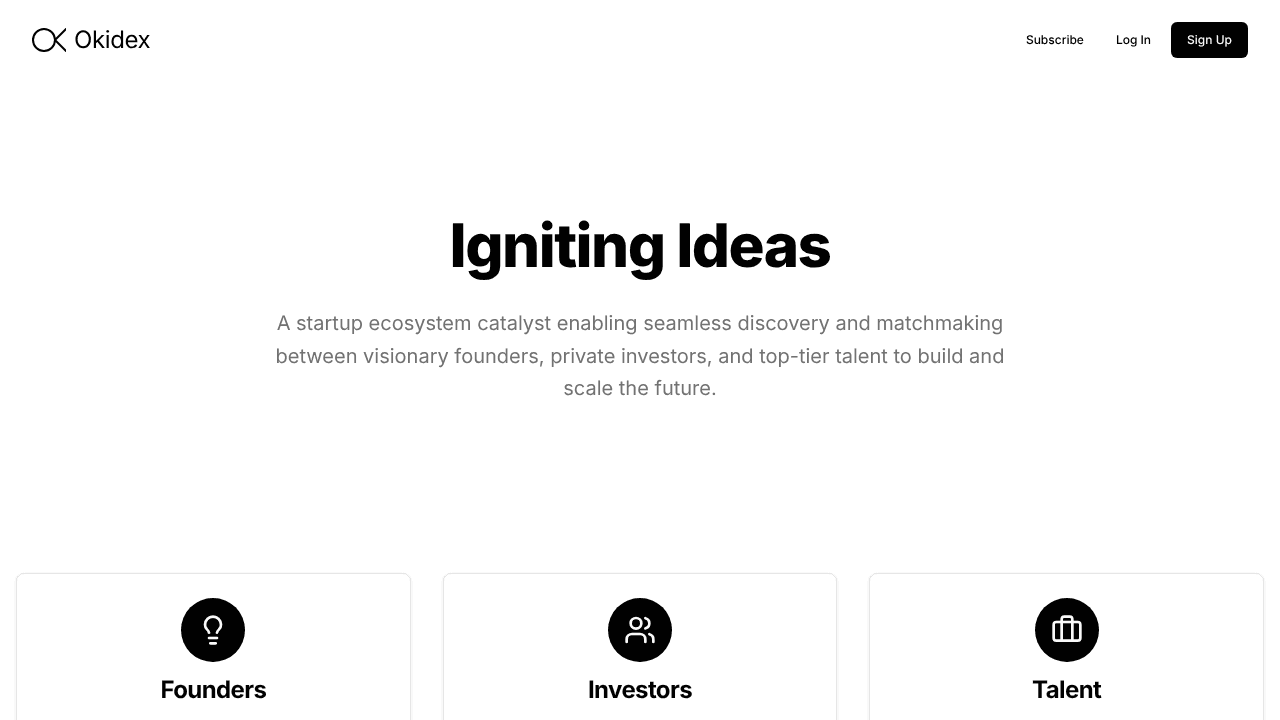 Okidex website screenshot