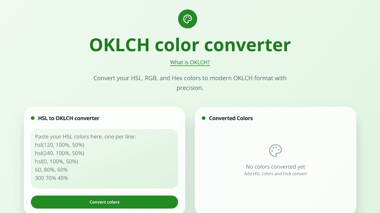 OKLCH bulk color converter