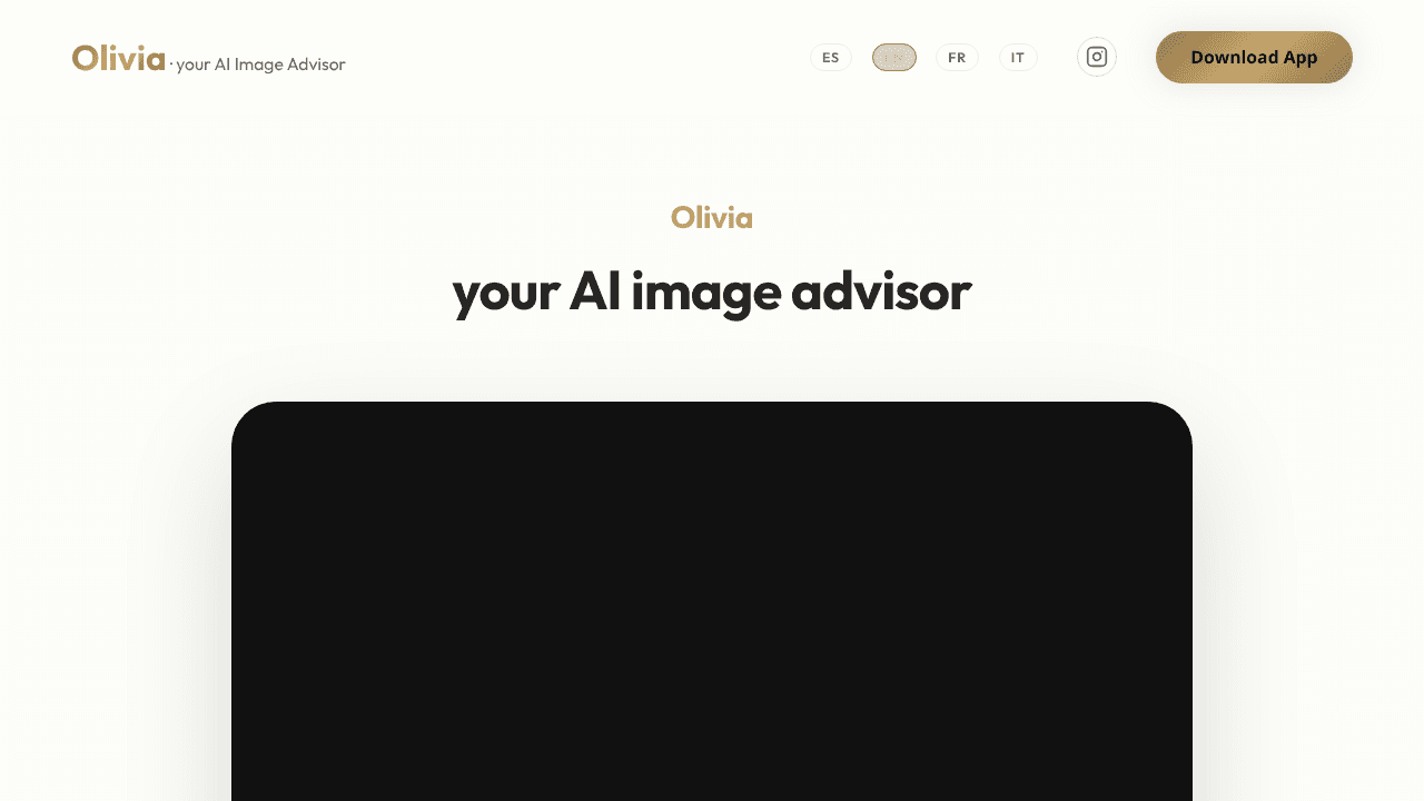 Olivia AI website screenshot