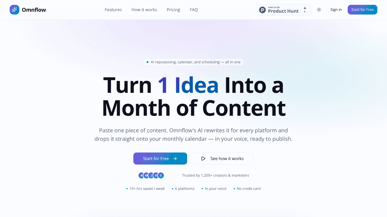 Omnflow website screenshot