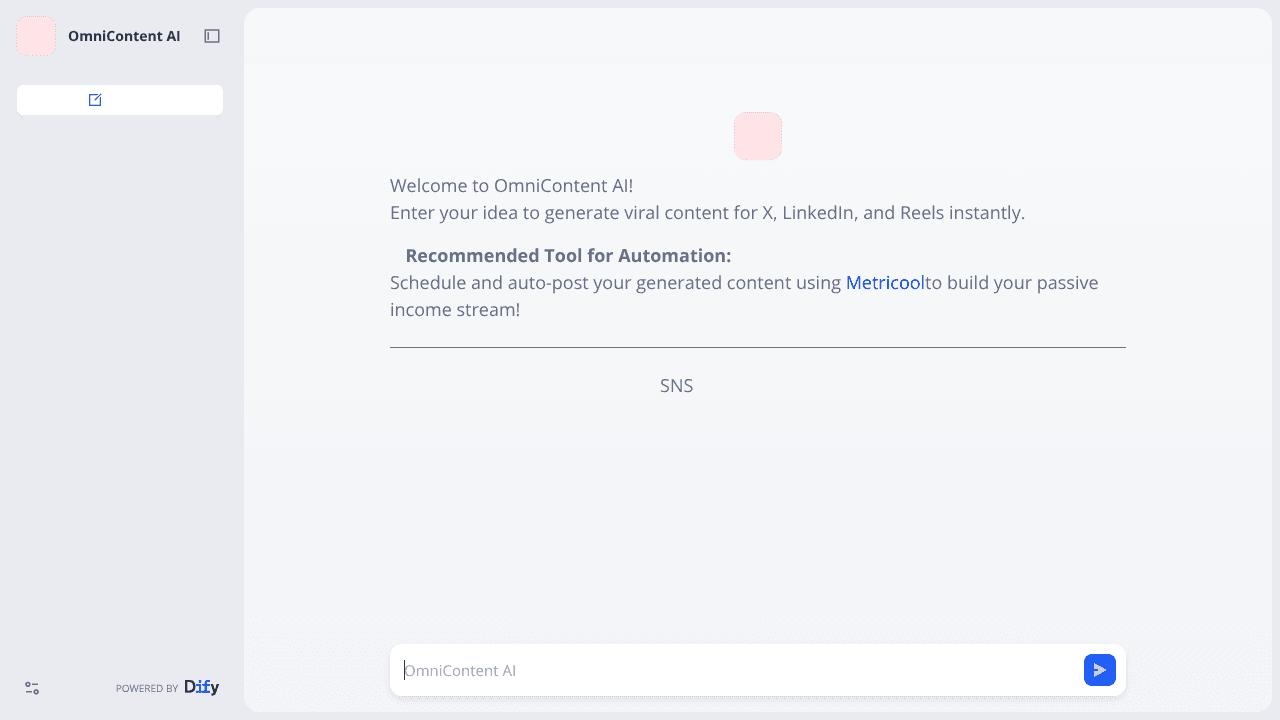 OmniContent AI website screenshot