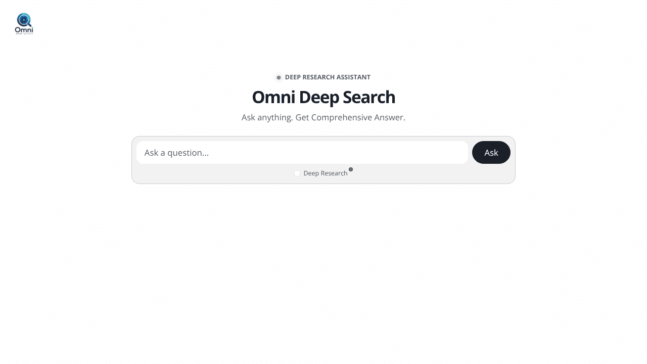 OmniDeepSearch website screenshot