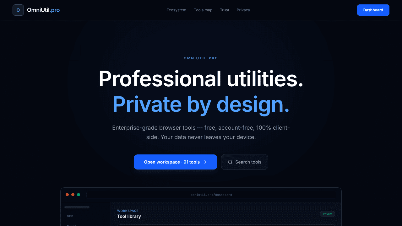 OmniUtil.pro website screenshot