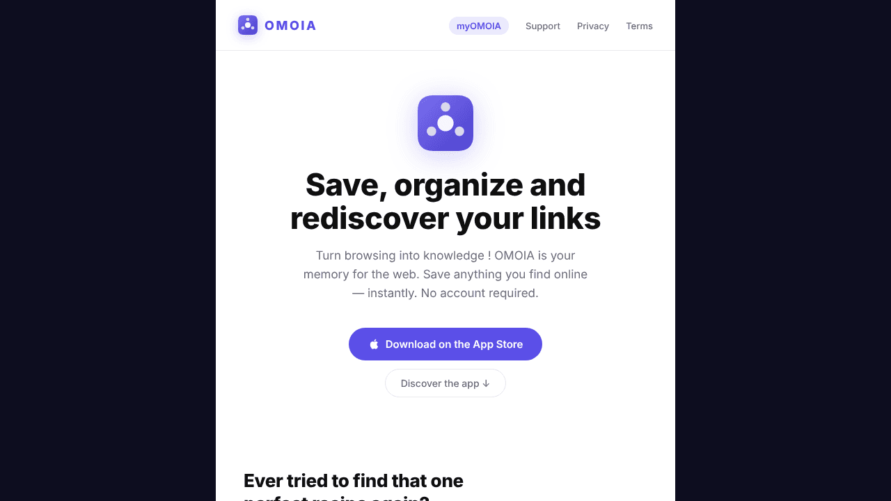 OMOIA website screenshot