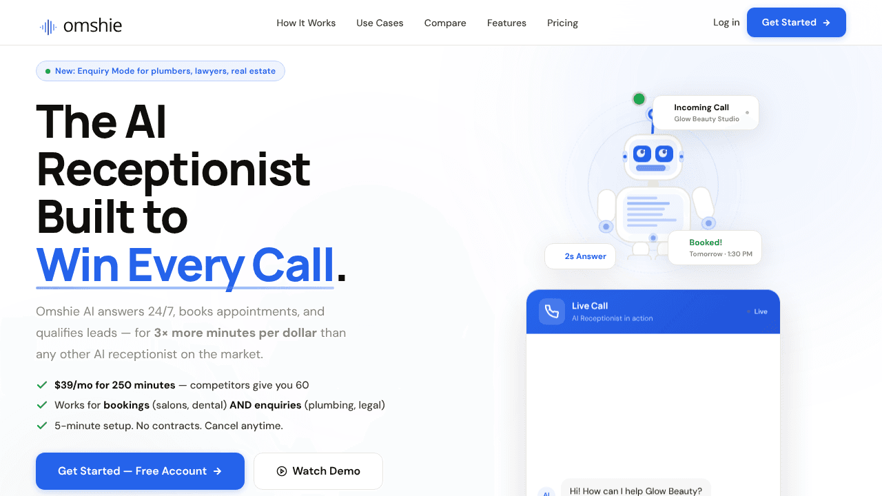 omshie website screenshot
