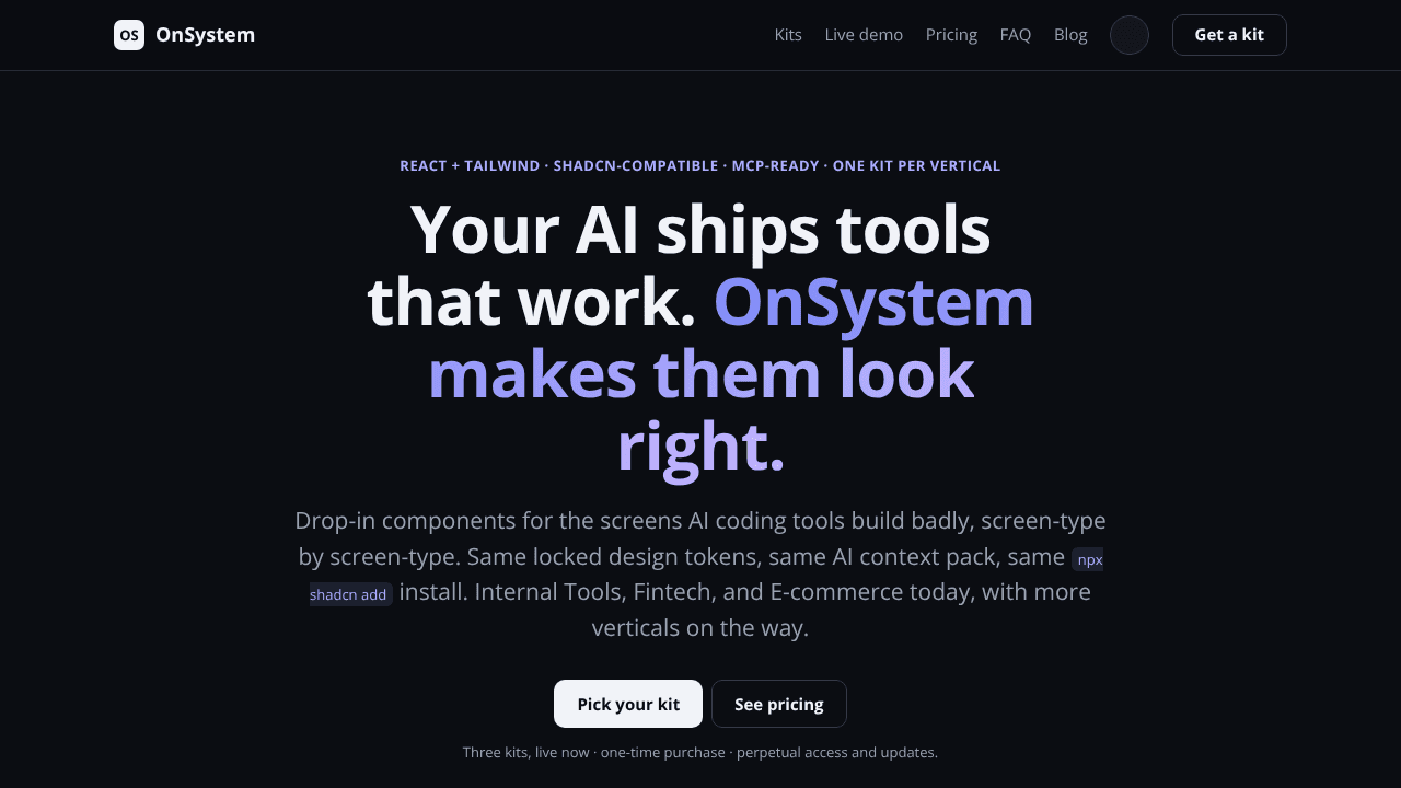 OnSystem.Design website screenshot