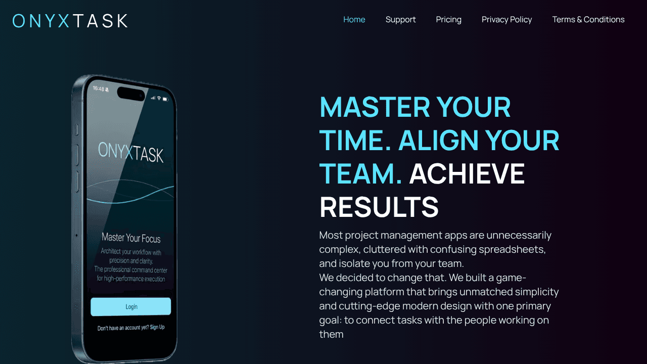 Onyxtask website screenshot
