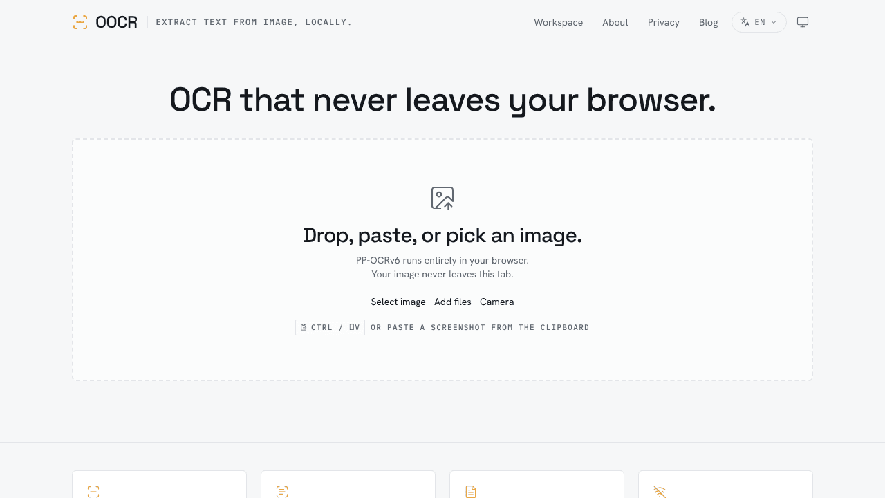 oocr.app website screenshot