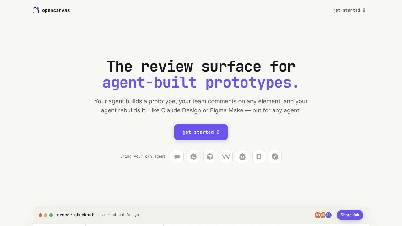 opencanvas website screenshot