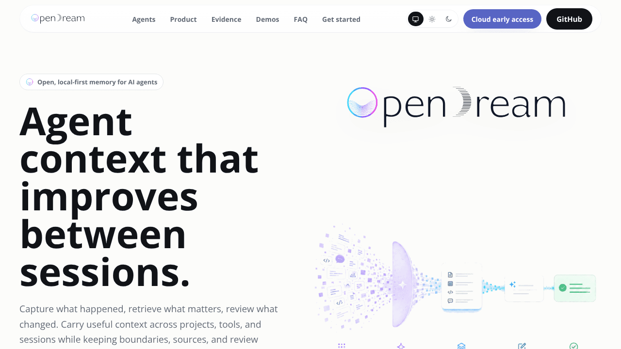 OpenDream website screenshot