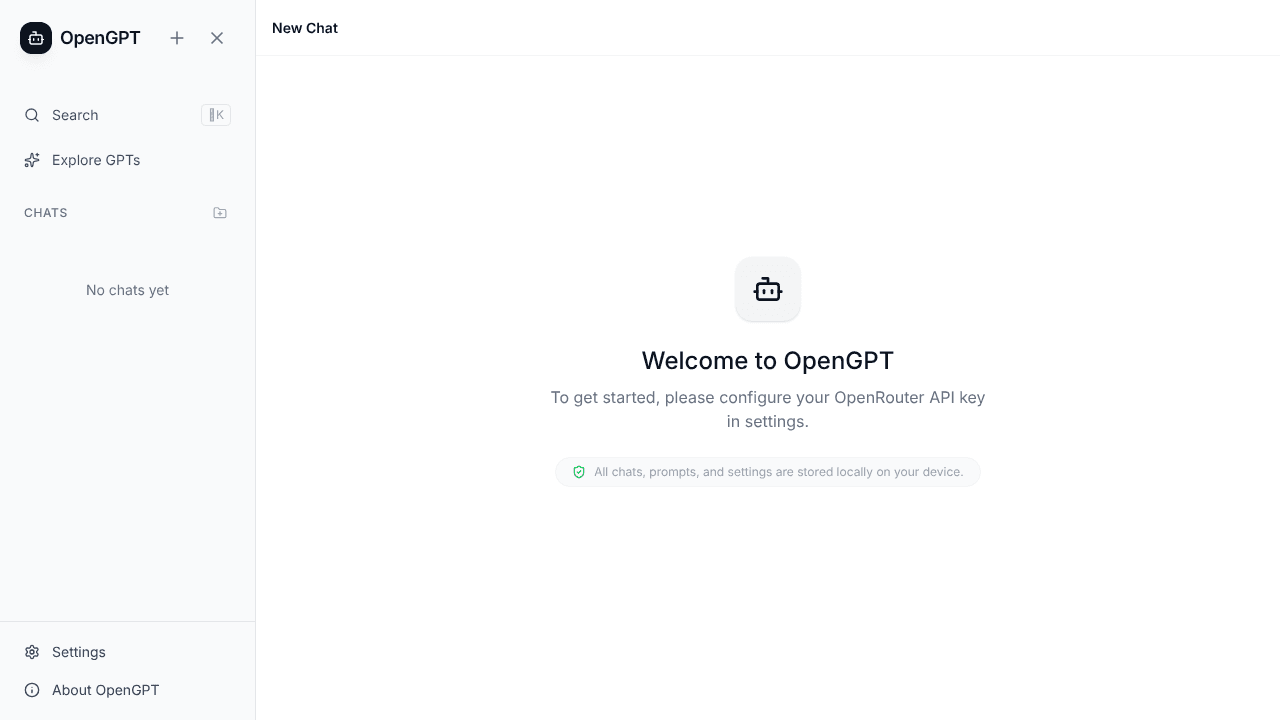 OpenGPT website screenshot
