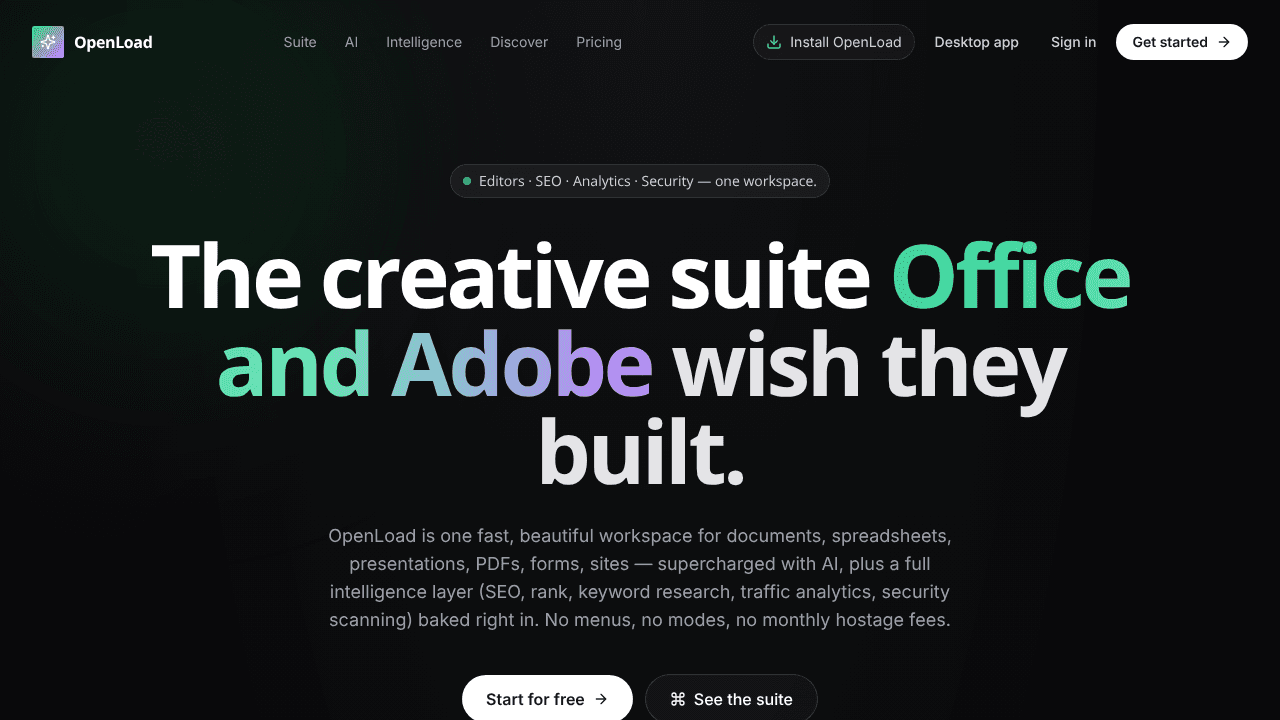 OpenLoad website screenshot