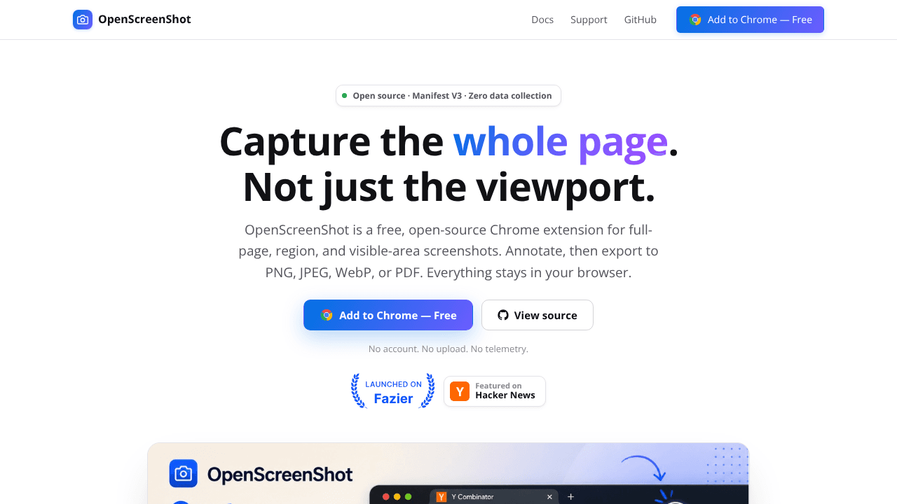 OpenScreenShot website screenshot