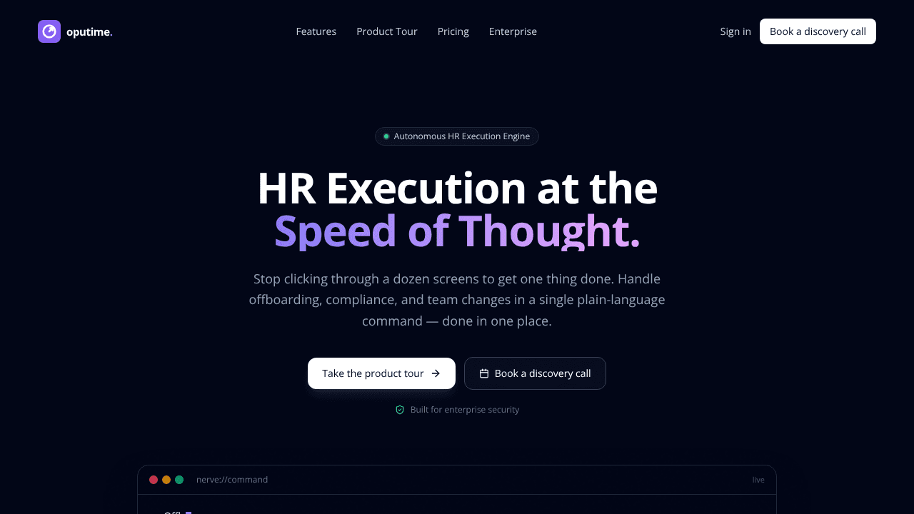 oputime.  website screenshot
