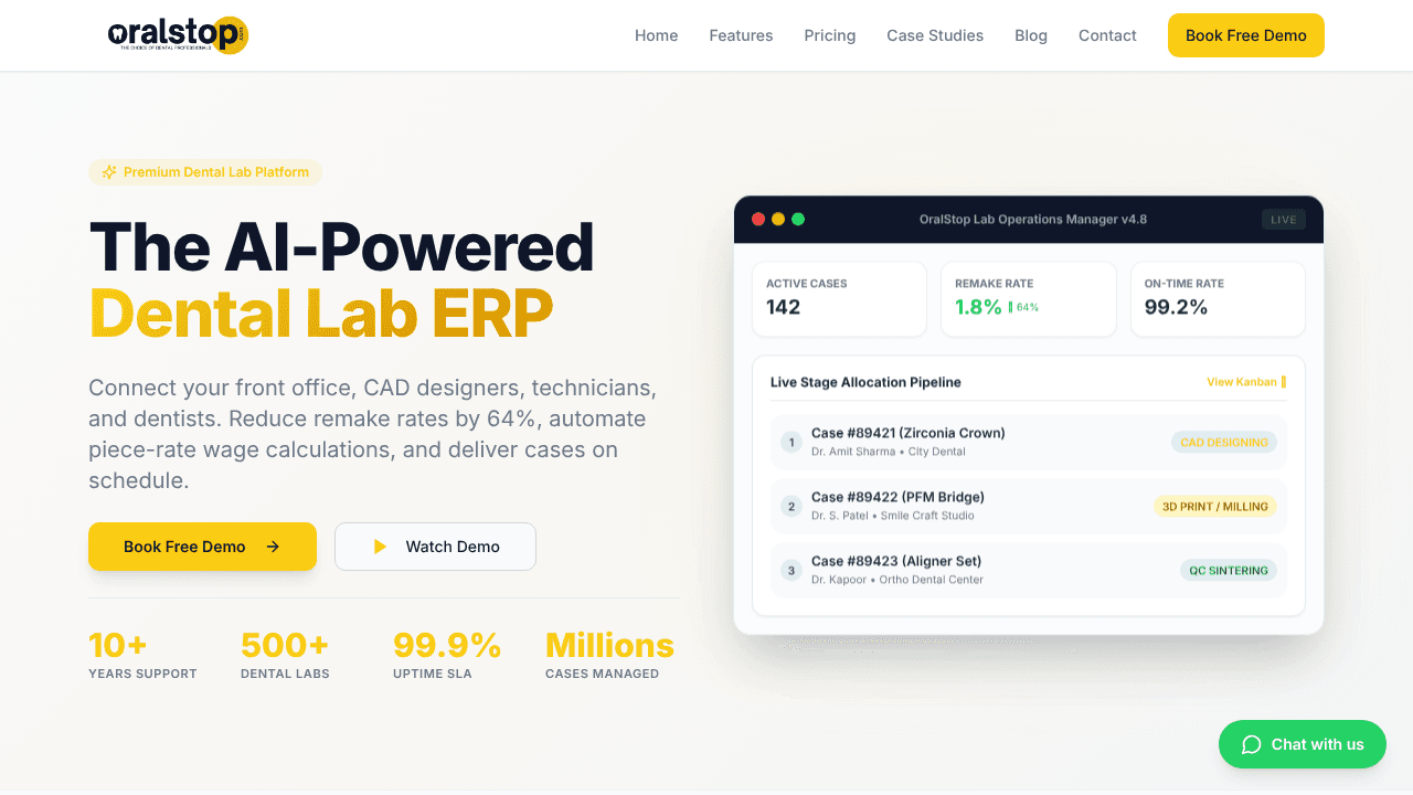 OralStop website screenshot
