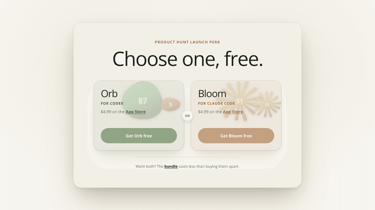 Orb & Bloom: Cute AI Usage Limits website screenshot