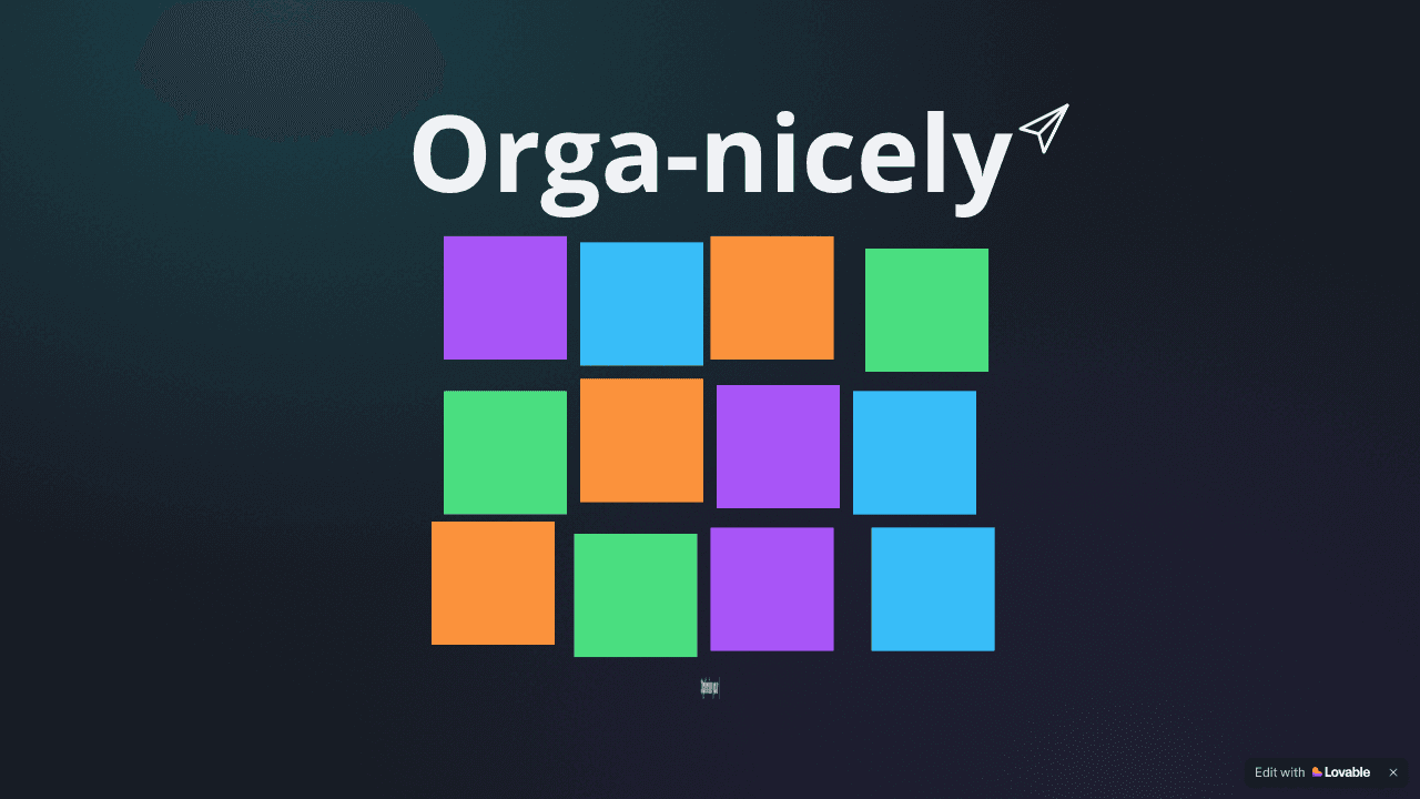 Orga-nicely website screenshot