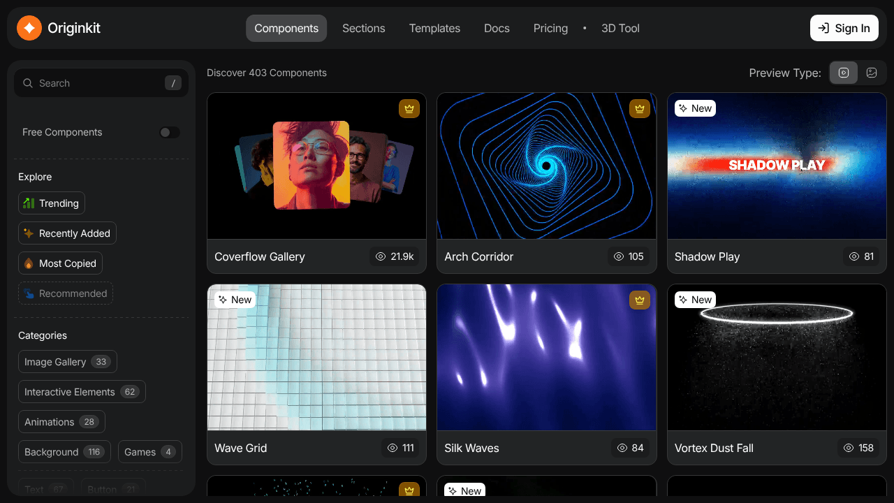 Originkit website screenshot