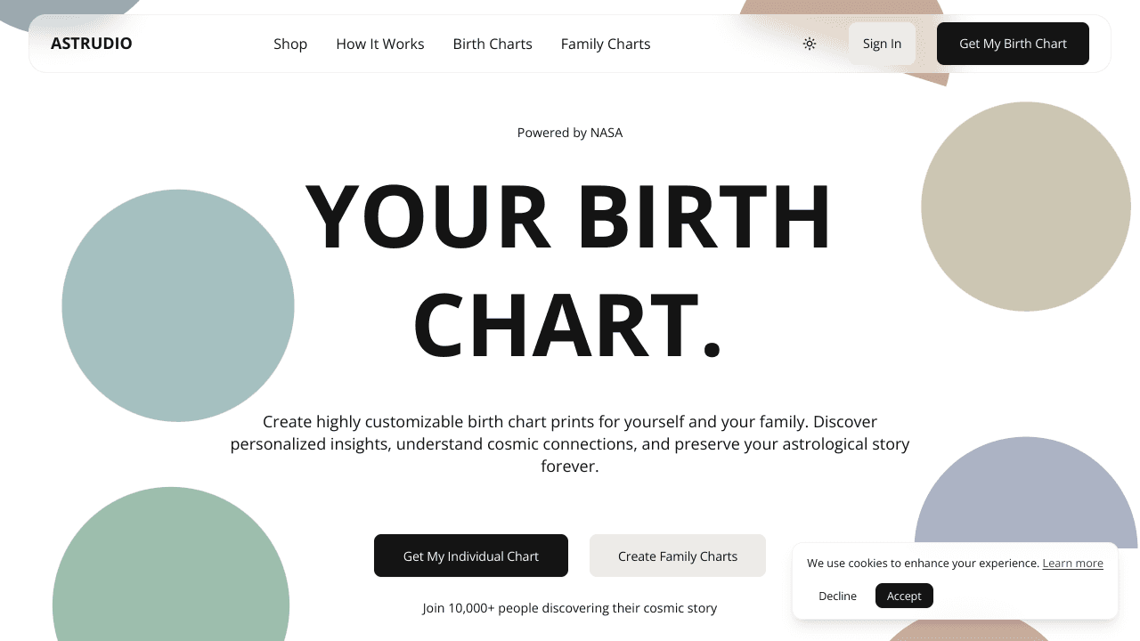 Free Birth Chart Calculator | Astrudio
