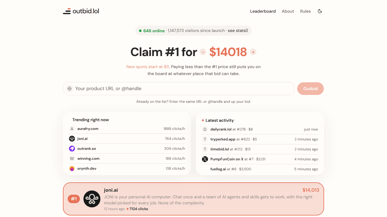 outbid.lol website screenshot