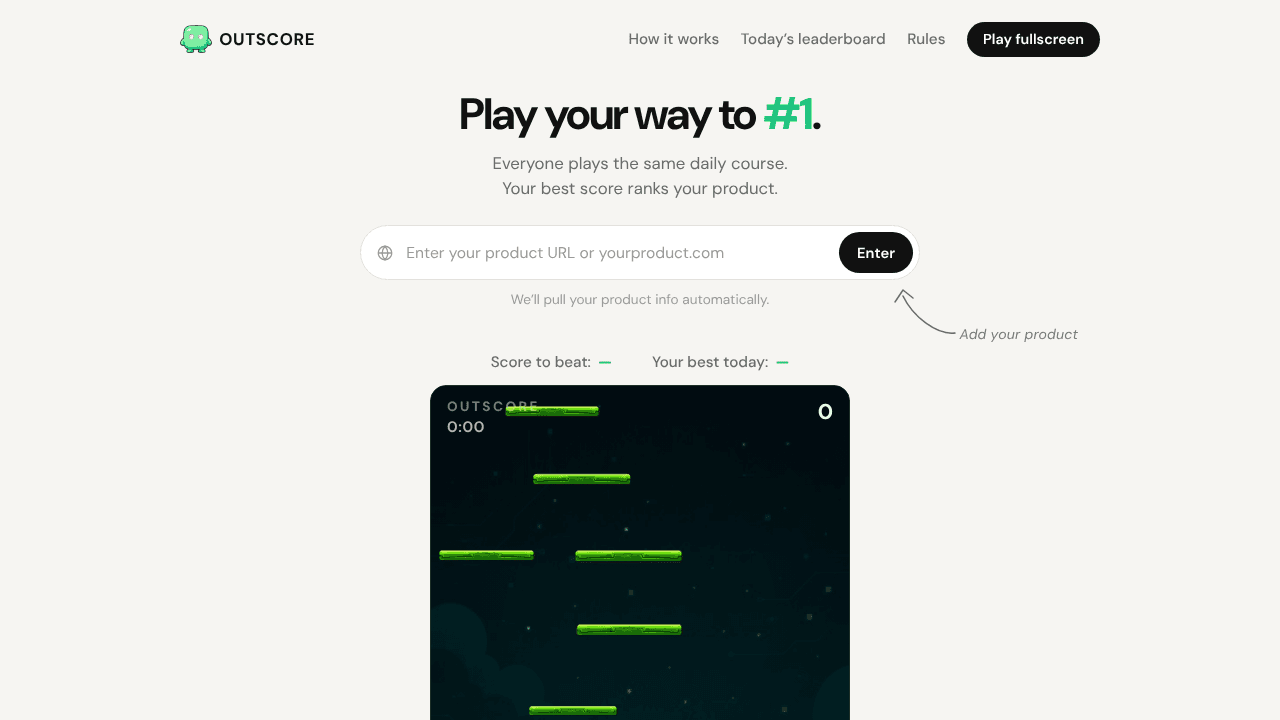 Outscore website screenshot