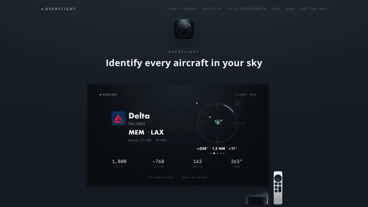 Overflight website screenshot