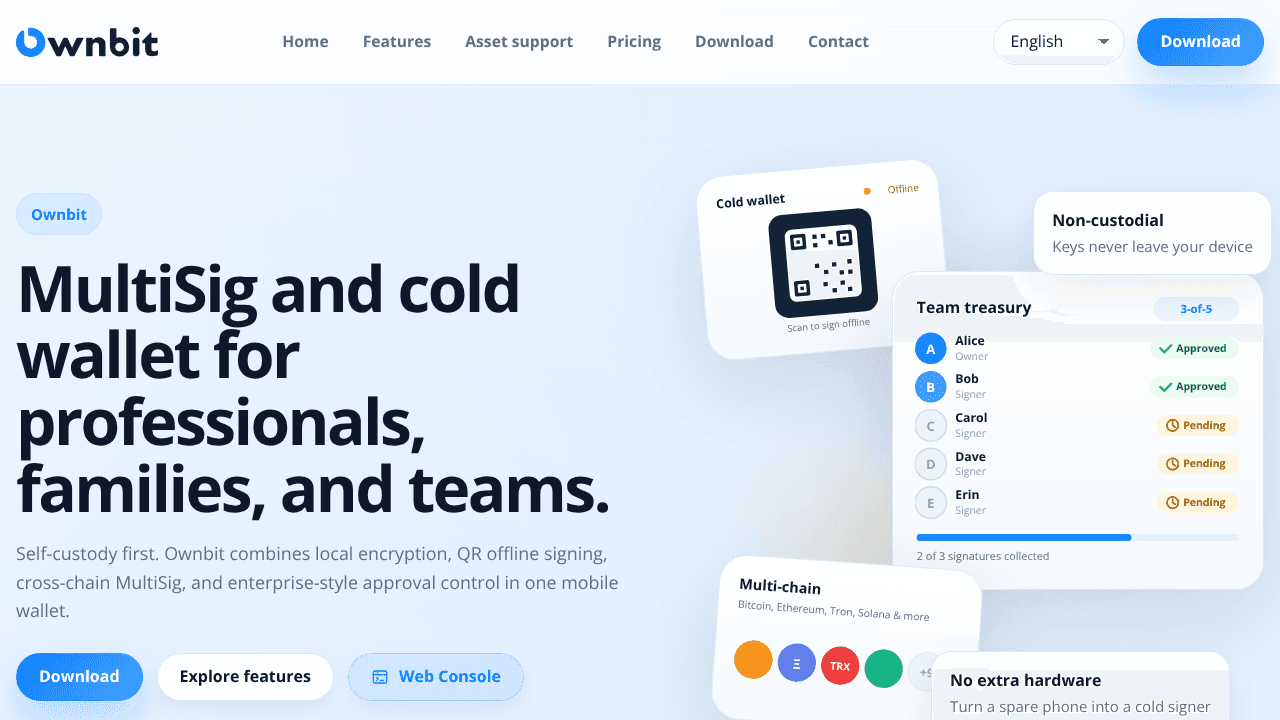 Ownbit website screenshot
