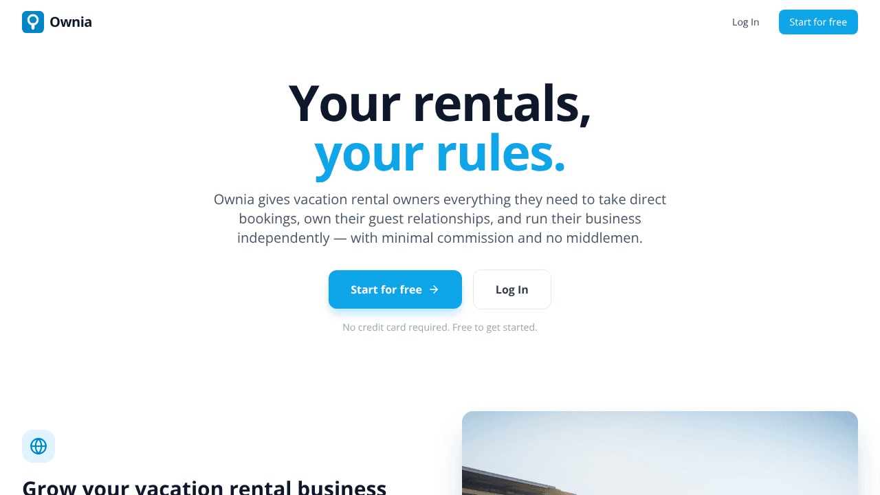 Ownia website screenshot