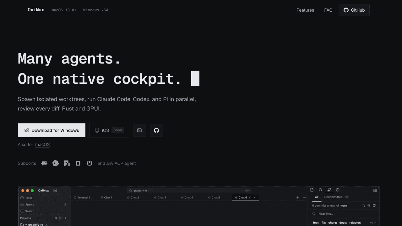 OxiMux website screenshot